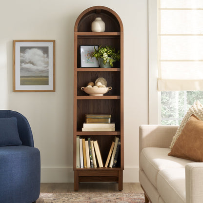 Better House Juliet Narrow Arch Bookcase with Adjustable Shelves