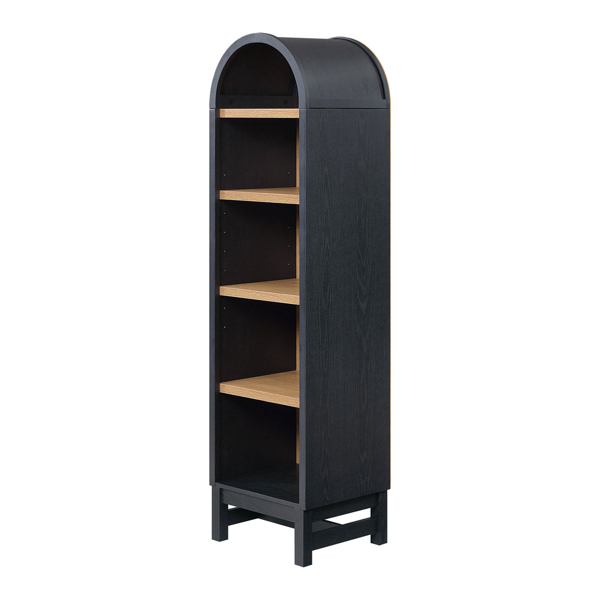 Better Homes & Gardens Juliet Narrow Arch Bookcase, Rich Black and Light Honey