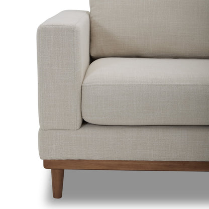 Better Homes & Gardens Springwood Wood Frame 83.46" Couch, Cream Linen, Light Honey Woodbase Finish