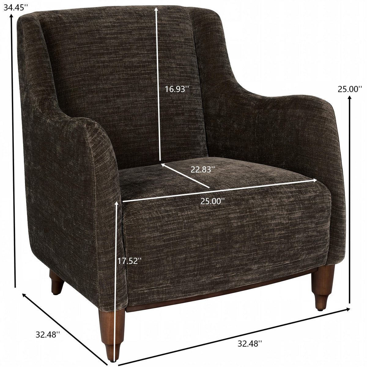 Better Homes & Gardens Ambrose Accent Chair, Coffee Velvet