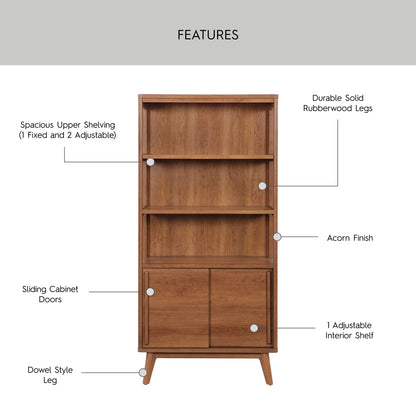 Better Homes & Gardens Greyson Bookcase, Acorn Finish