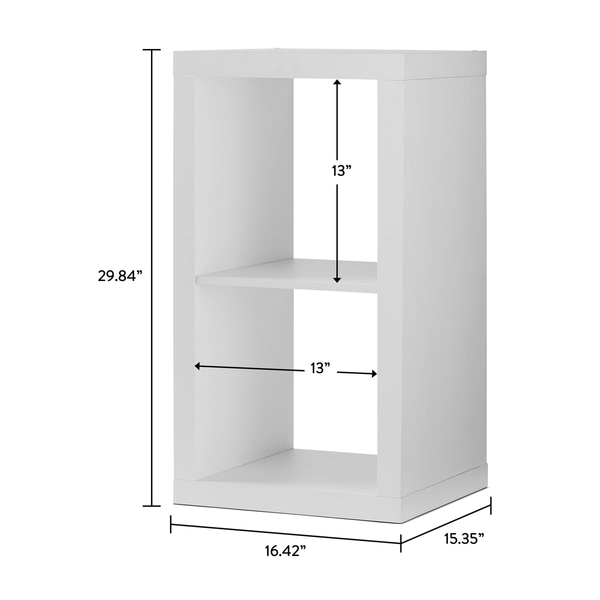 Better Homes & Gardens 2 Cube Storage Organizer, Textured White