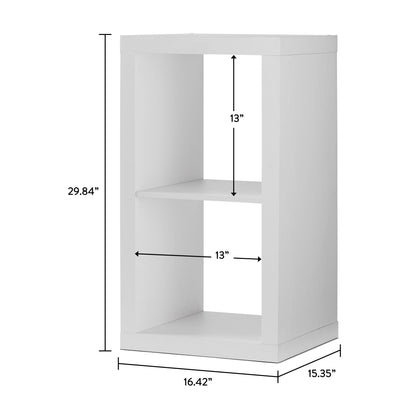 Better Homes & Gardens 2 Cube Storage Organizer, Textured White