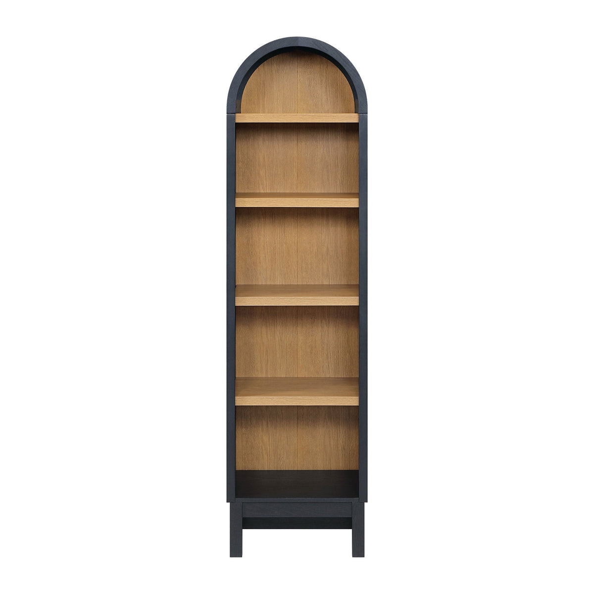 Better Homes & Gardens Juliet Narrow Arch Bookcase, Rich Black and Light Honey