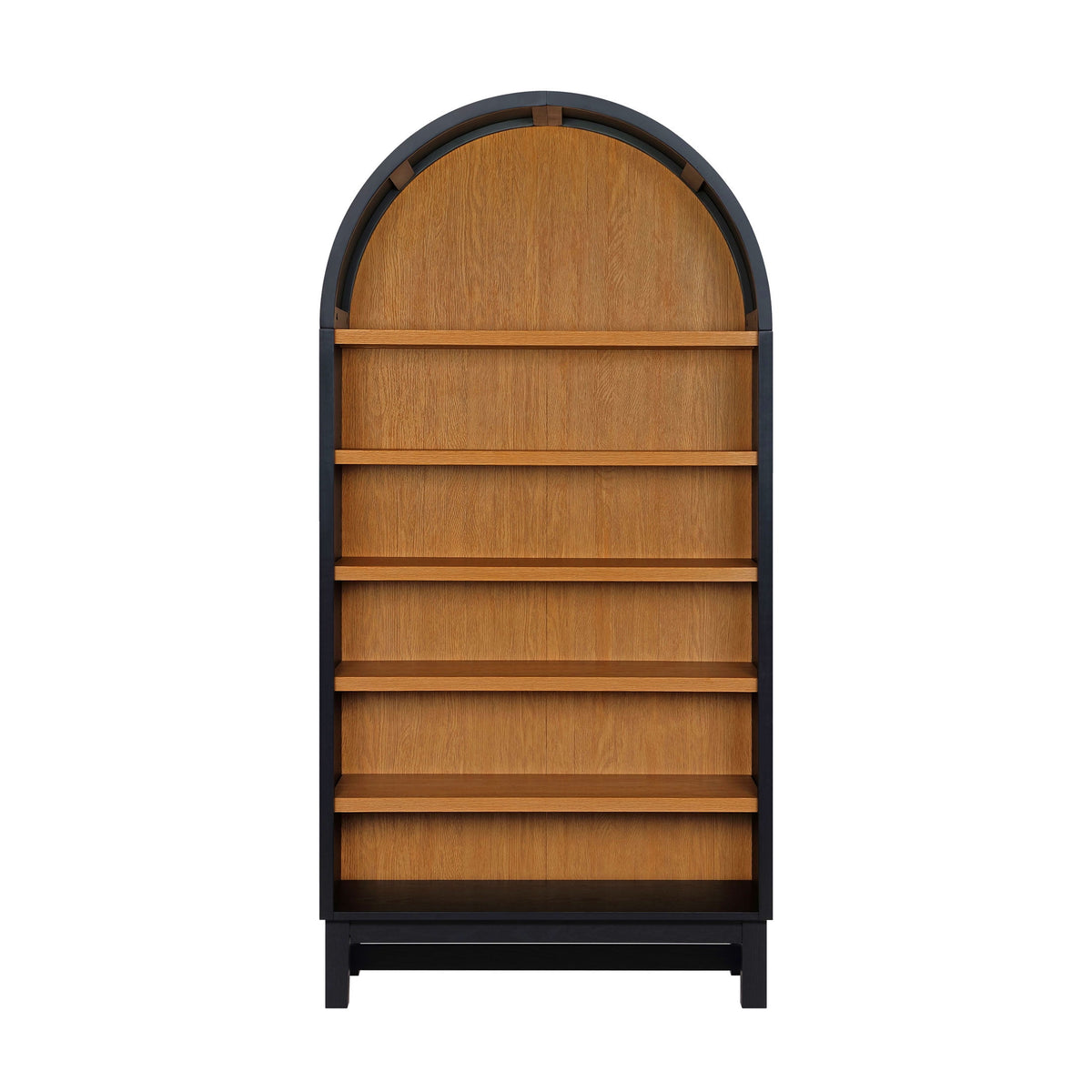 Better Homes & Gardens Juliet Open Arch Bookcase, Rich Black and Light Honey
