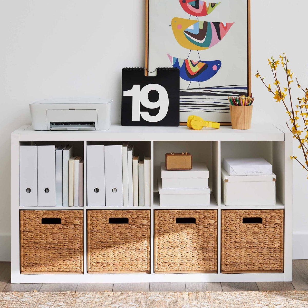 Better Homes & Gardens 8 Cube Storage Organizer, Textured White