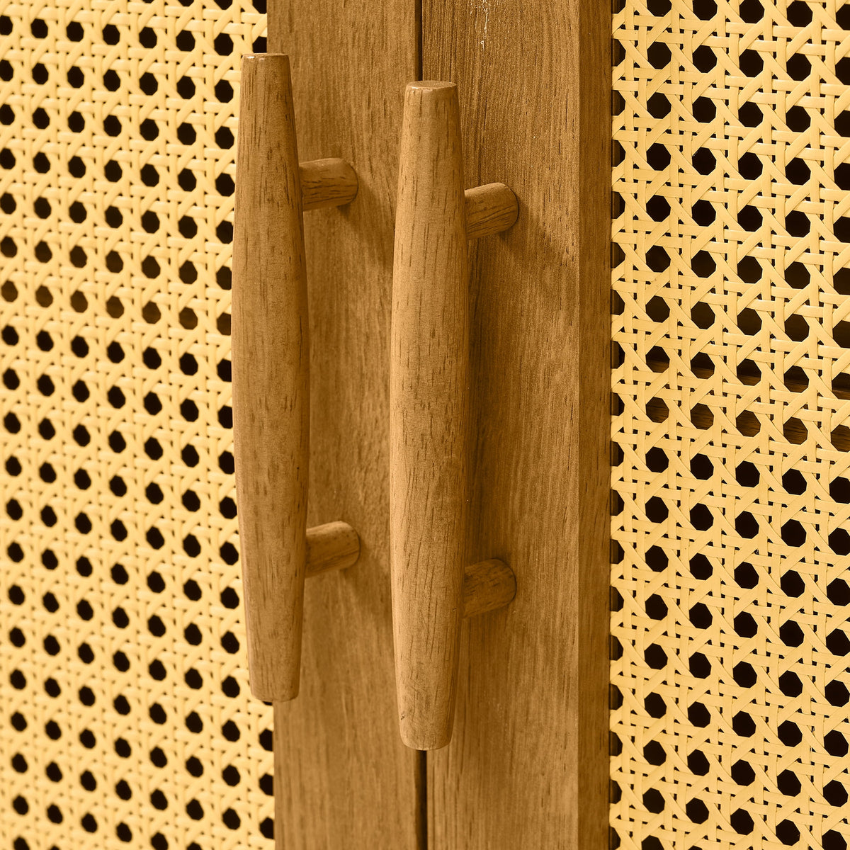Better Homes & Gardens Springwood 5-Shelf Bookcase with Doors, Light Honey Finish