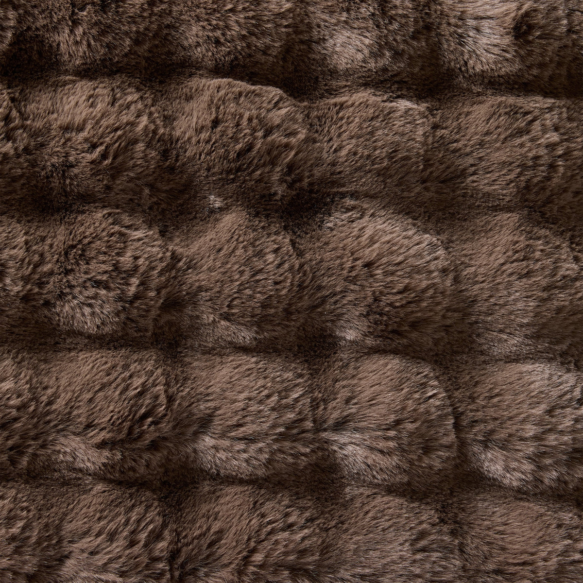 Better Homes & Gardens Brown Basket Bubble Faux Fur Throw, 50 in x 72 in