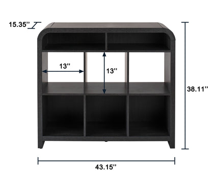 Better Homes & Gardens Juliet 6 Cube Storage Organizer, Rich Black