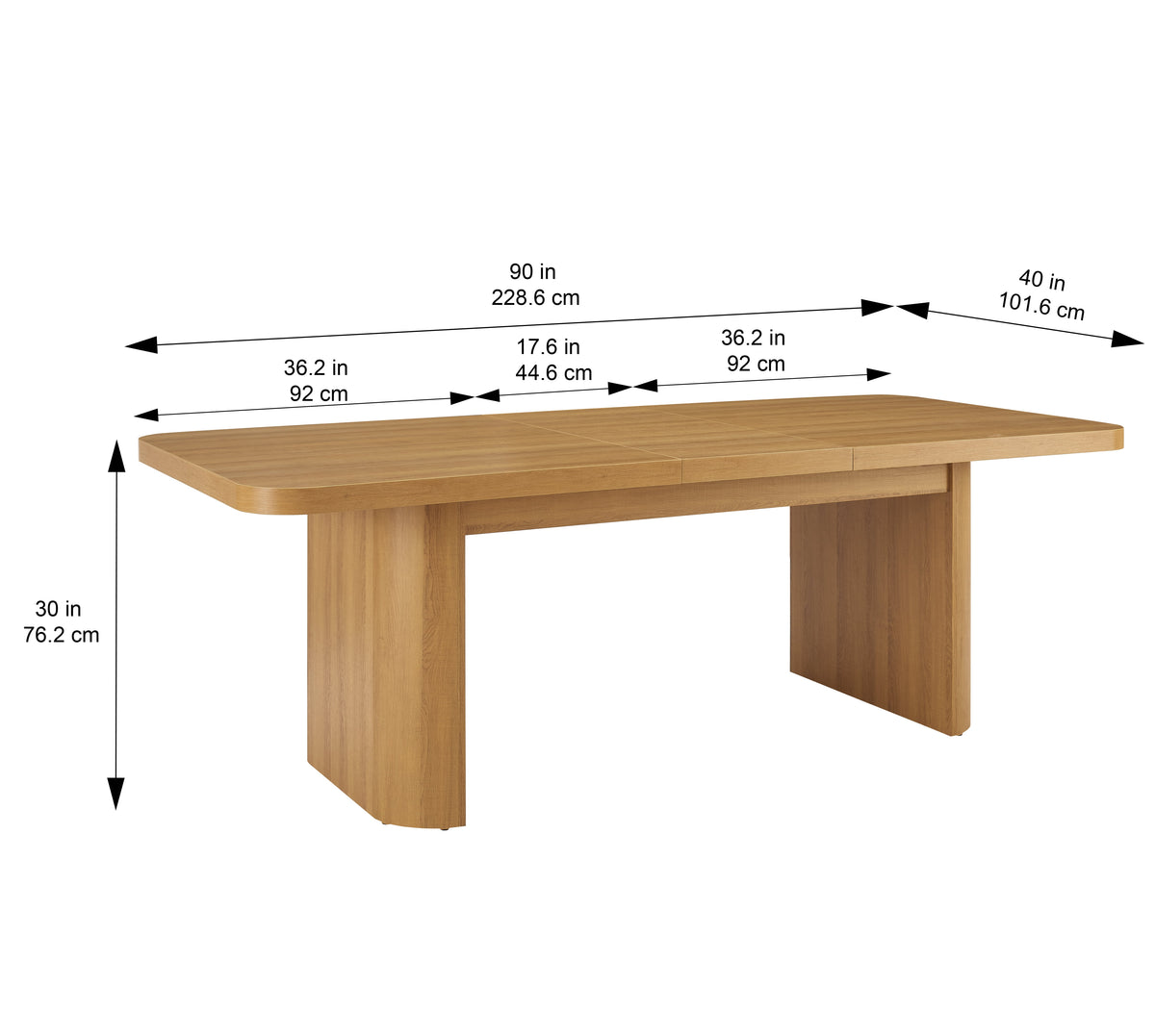 Better Homes & Gardens Juliet Expandable Dining Table, Light Honey