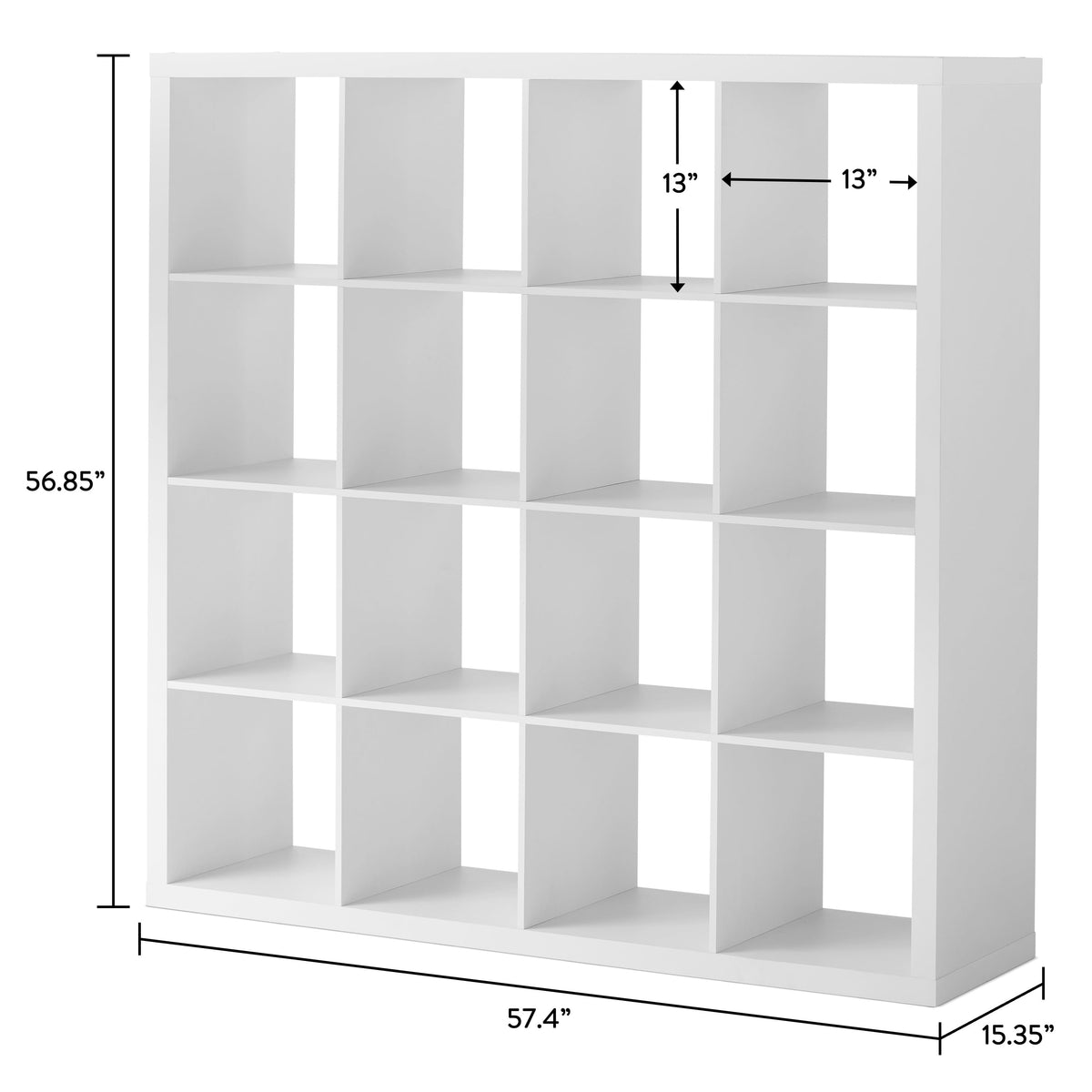 Better Homes & Gardens 16 Cube Storage Organizer, Textured White