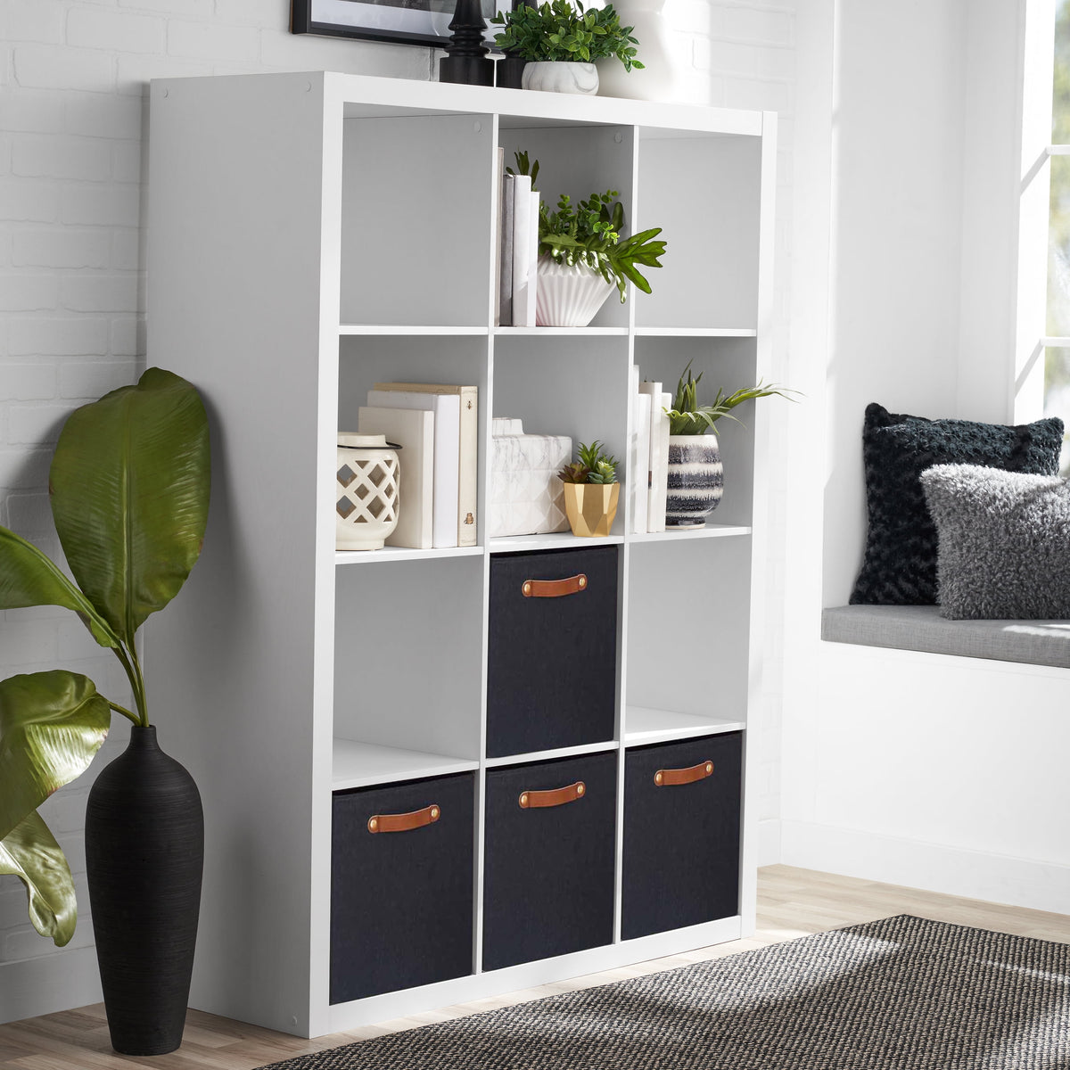Better Homes & Gardens 12 Cube Storage Organizer, Textured White